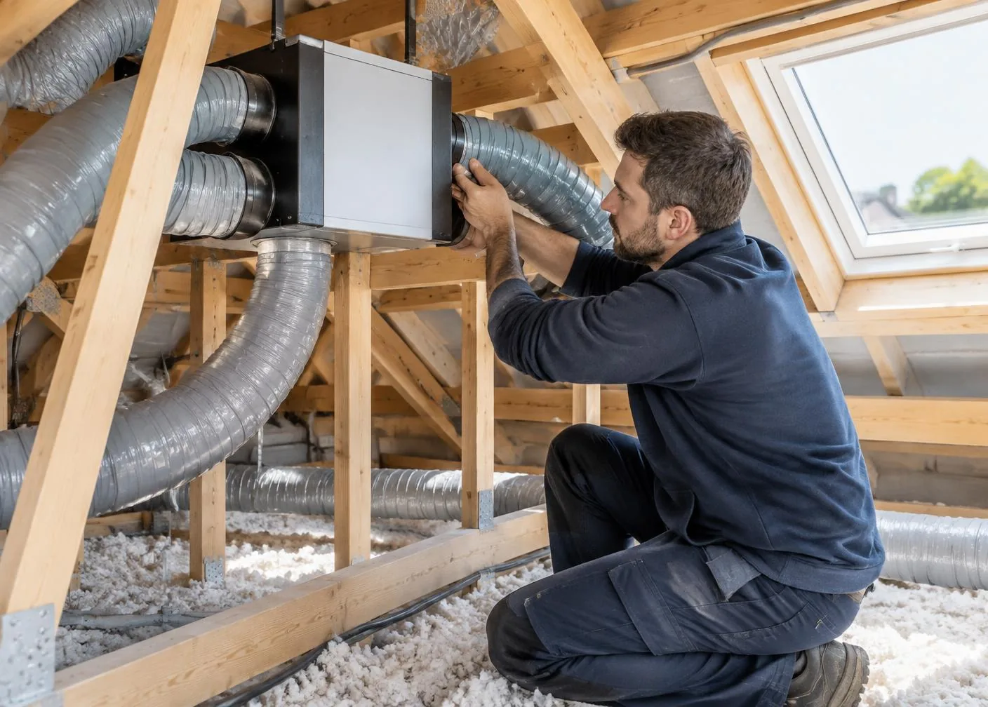 Installation de ventilation dans une maison